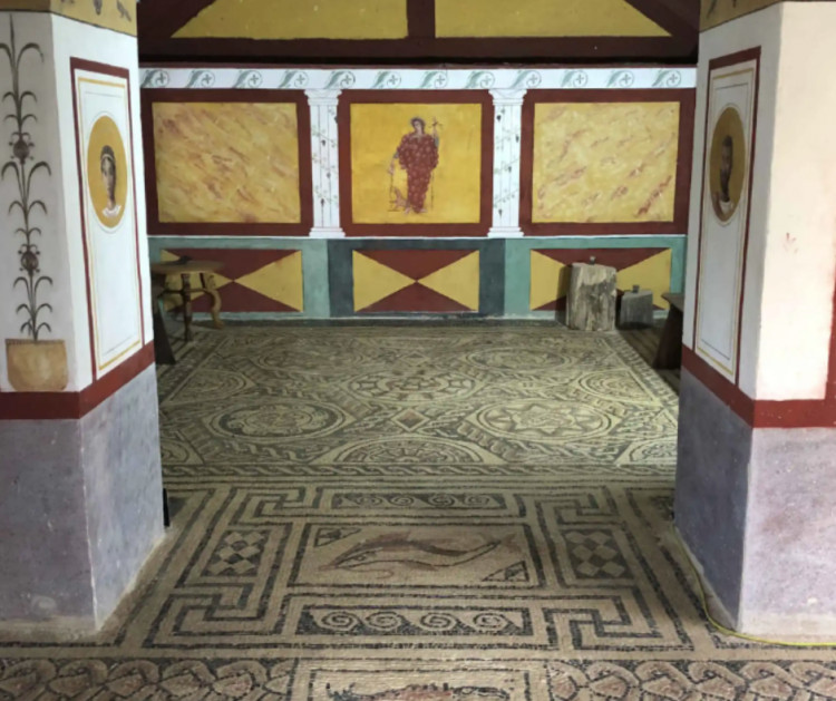 Volunteers at Avalon Archaeology are celebrating the completion of a five-year project, recreating a Roman-style mosaic using traditional techniques.
