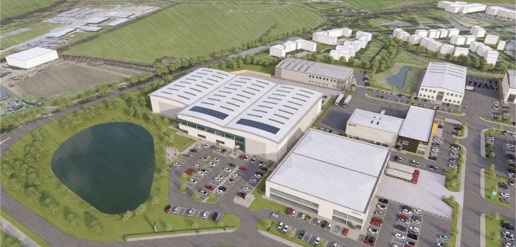 An artist's impression of the new building at Tournament Fields (image via planning application)