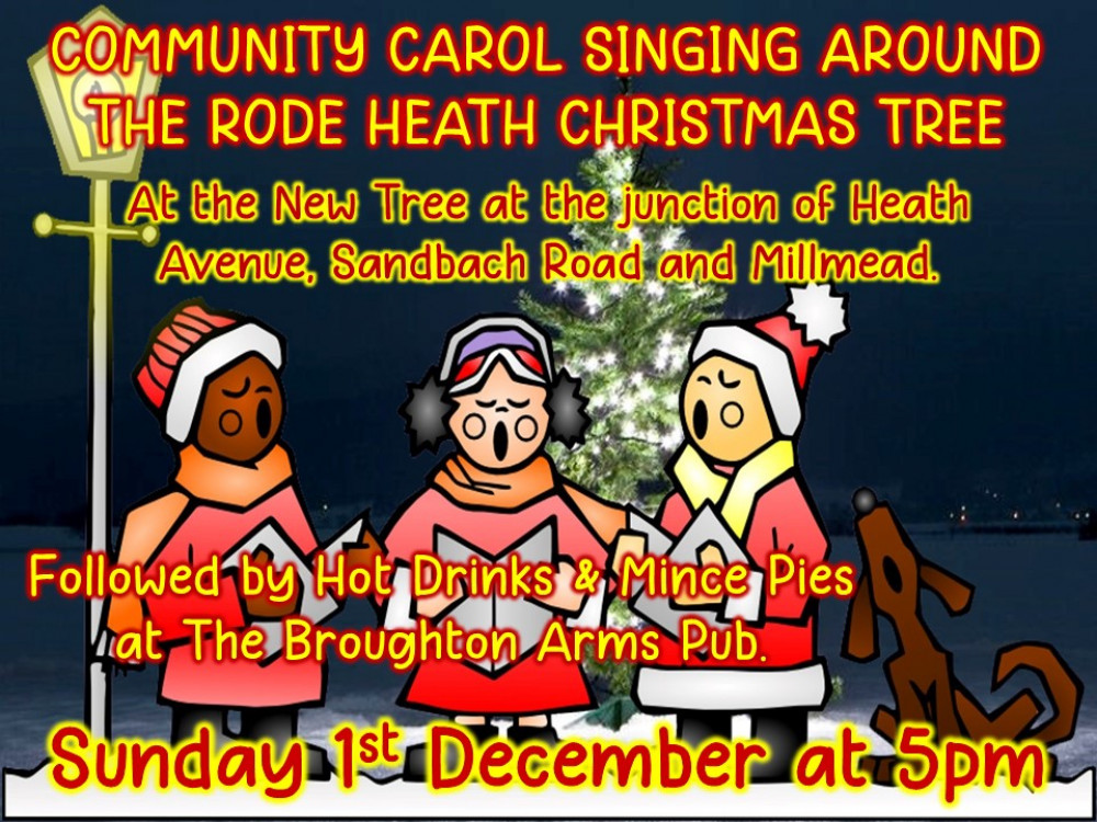 Community Carol Singing Around the Rode Heath Christmas Tree Community Carol Singing Around the Rode Heath Christmas Tree