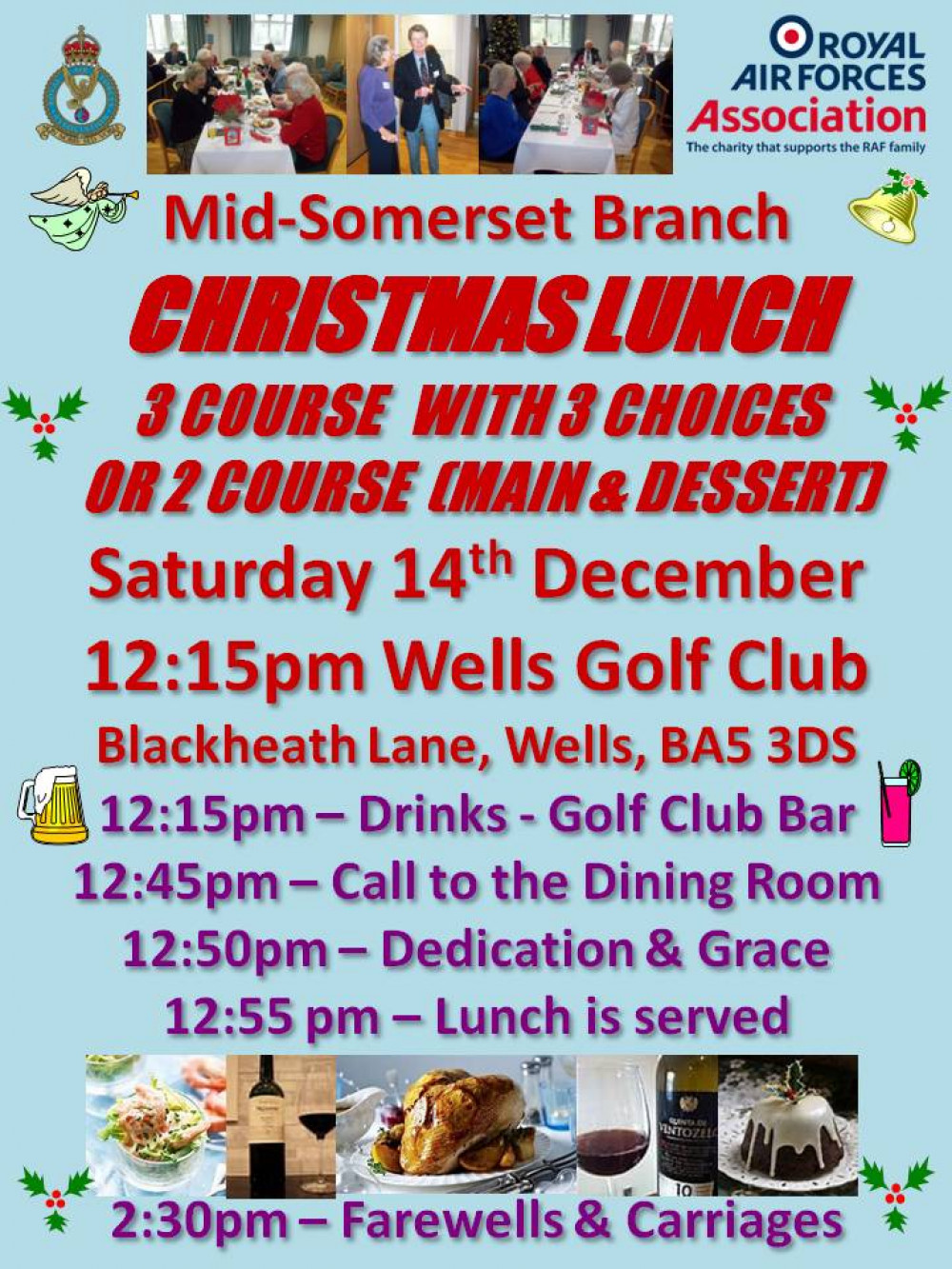 ROYAL AIR FORCES ASSOCIATION MID-SOMERSET BRANCH ANNUAL CHRISTMAS LUNCH