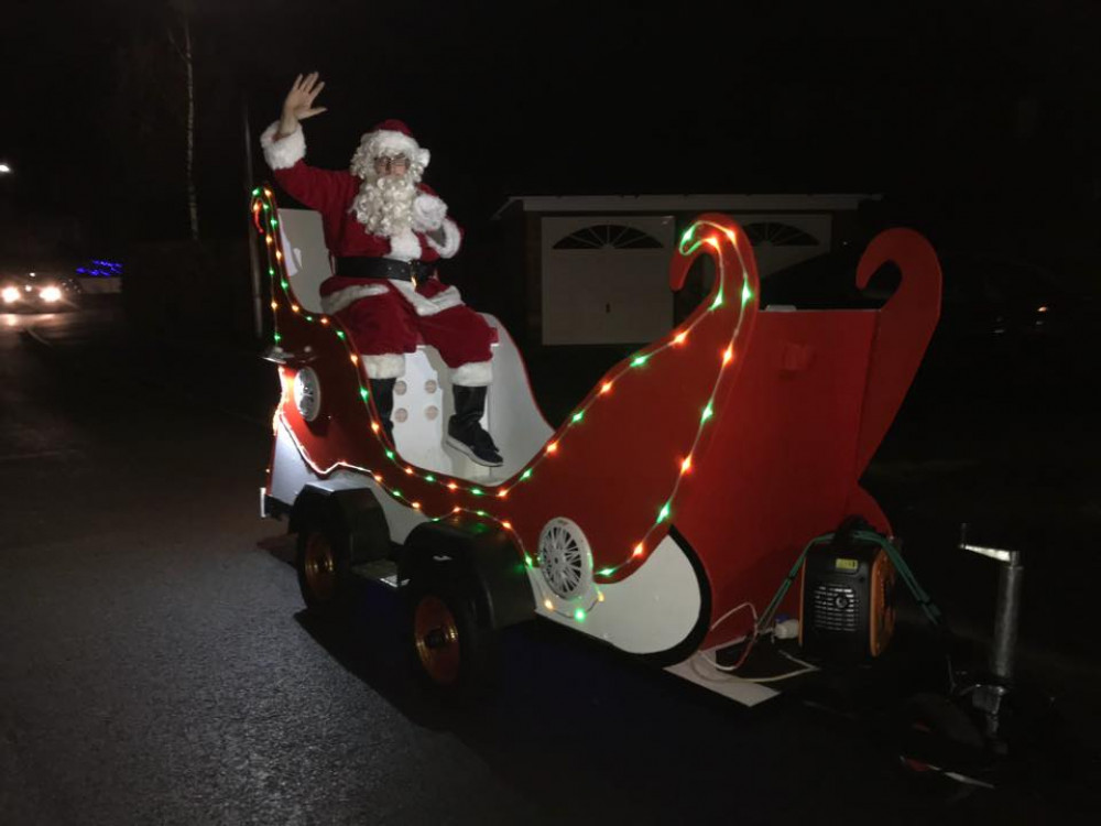 Santa will begin touring around Congleton on 24 November (Congleton Santa).