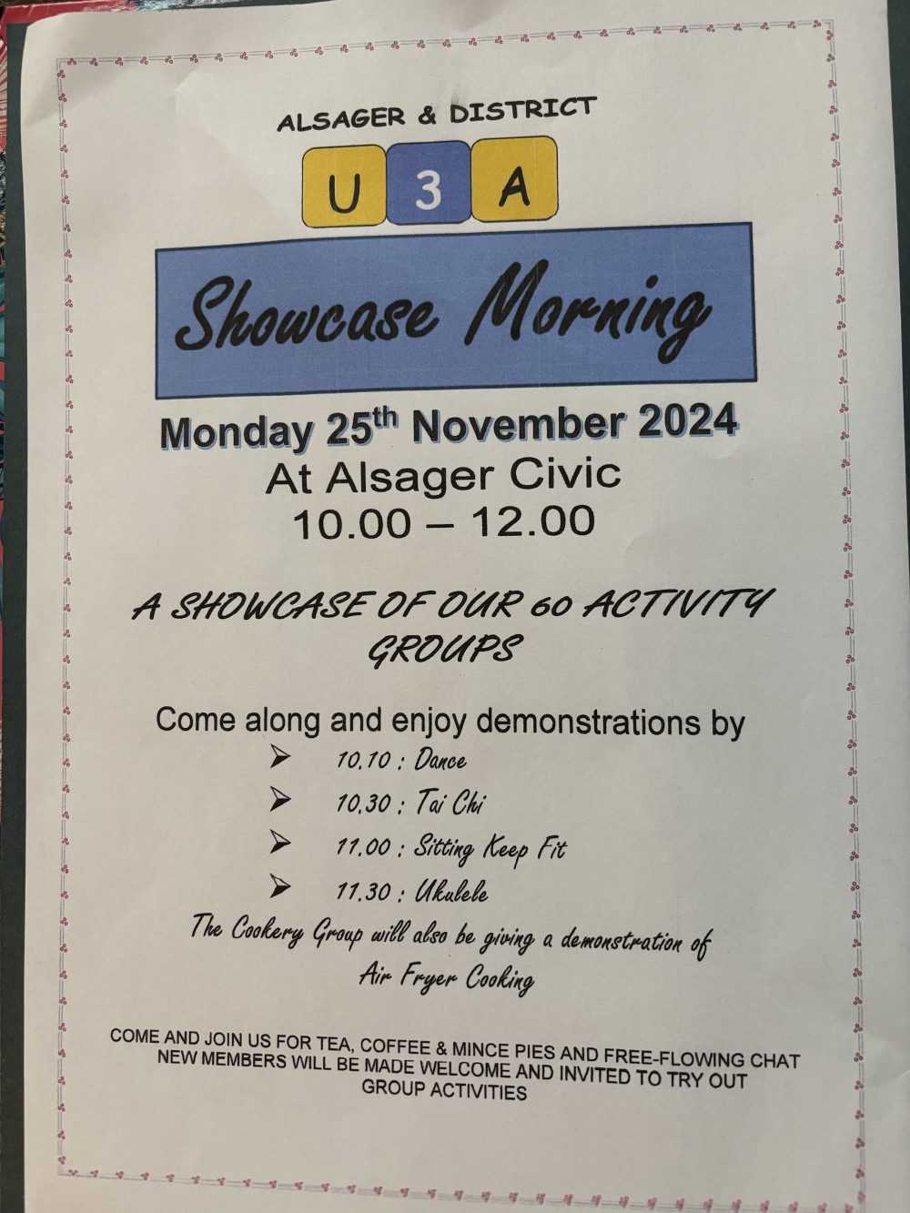 Alsager & District U3A Showcase Morning