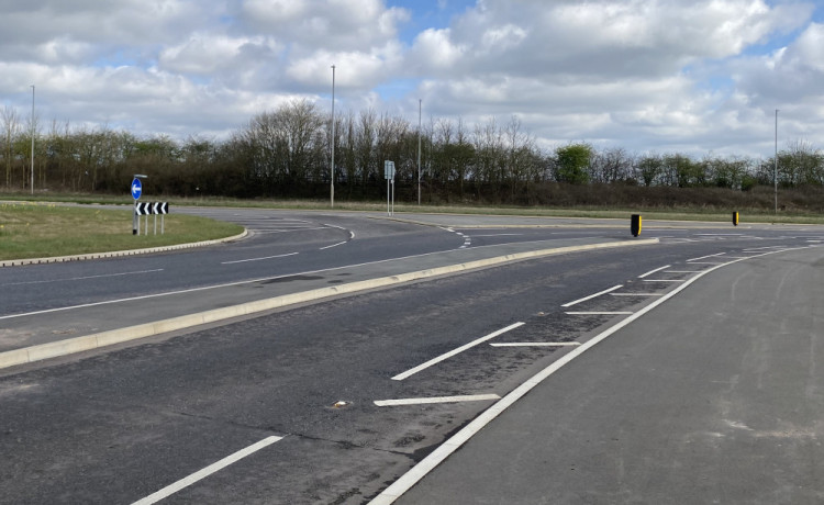The roundabout on the Ashby bypass was dubbed 'The Loop of Stupidity' on social media. Photos: Ashby Nub News 