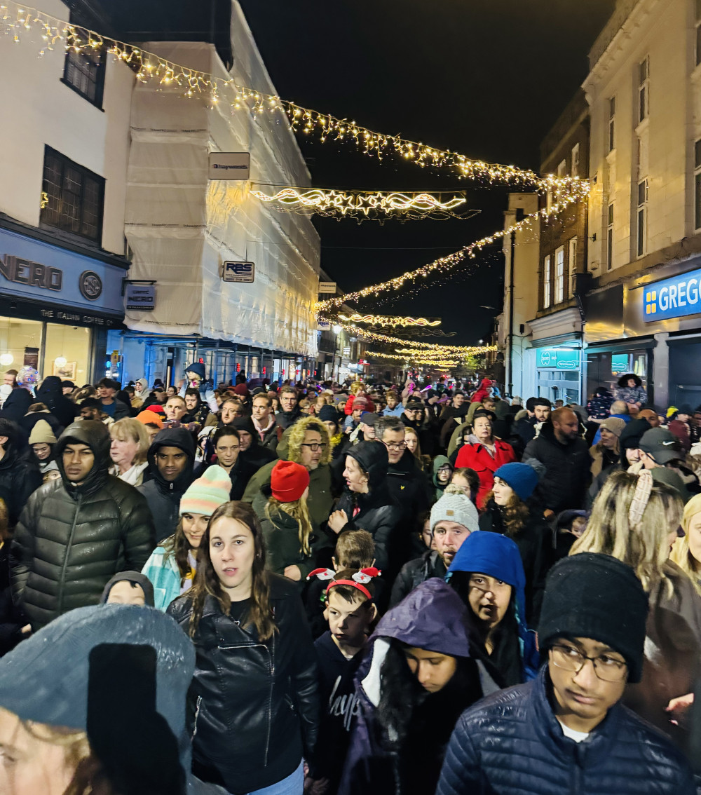 Large crowds celebrated the official start of Hitchin’s Christmas season 