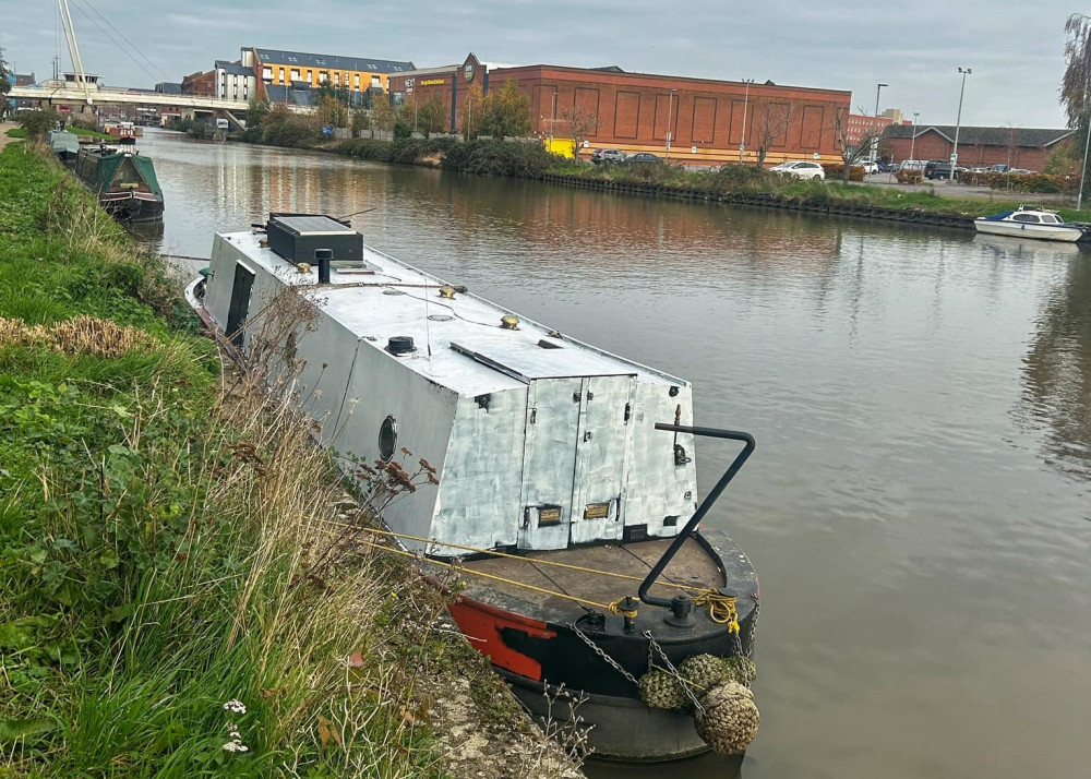 The boat was eventually recovered near Gloucester (image via Warwickshire Rural Crime Team)