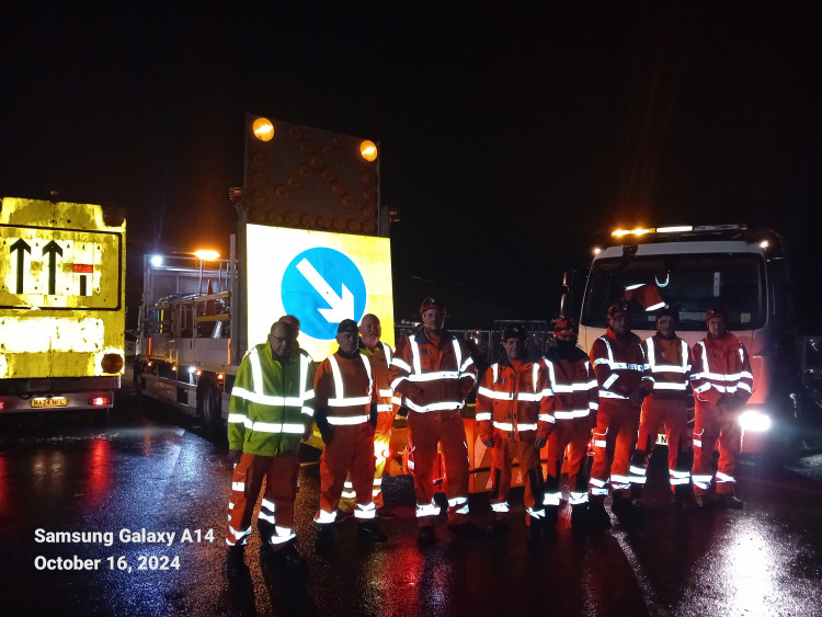 The latest cleanse of the A46 took place in October (image via Warwick District Council)
