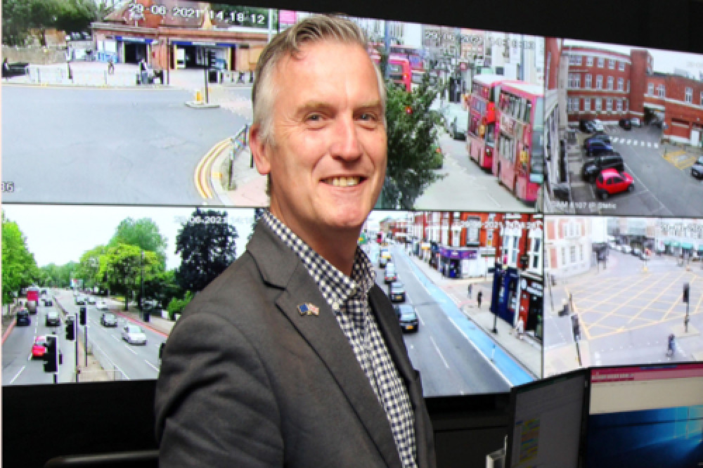 Councillor Gareth Roberts at the Joint Control Centre (credit: Richmond Council)