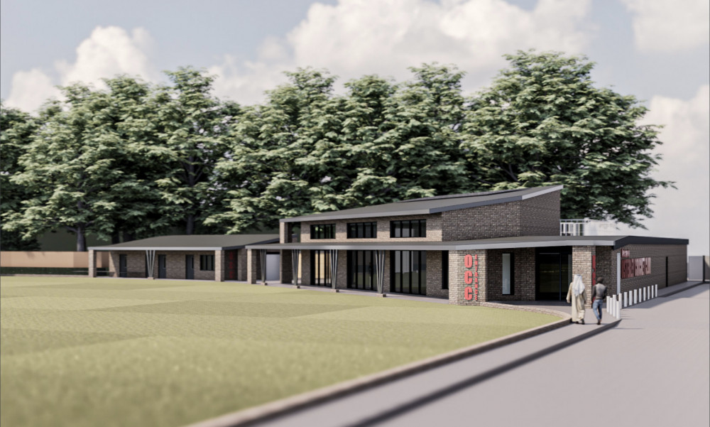 An artist impression of the proposed Osterley Cricket Club clubhouse (credit: Planning application).