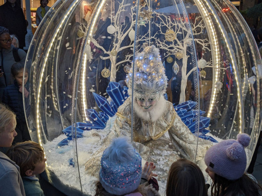 The Snow Globe returns to Christmas in Coalville for the first time since 2022. Images: North West Leicestershire District Council