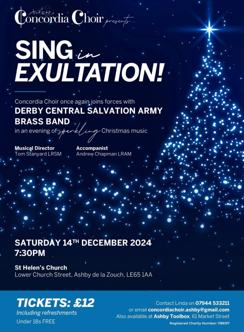 Concordia Christmas Concert, at St Helens Church, Lower Church Street, Ashby de la Zouch