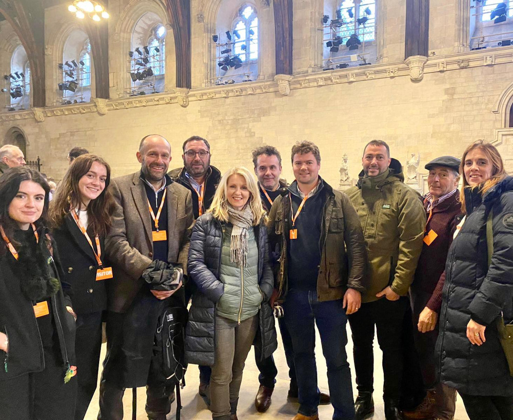 Esther McVey met with farmers in Westminster Hall (Image - supplied).