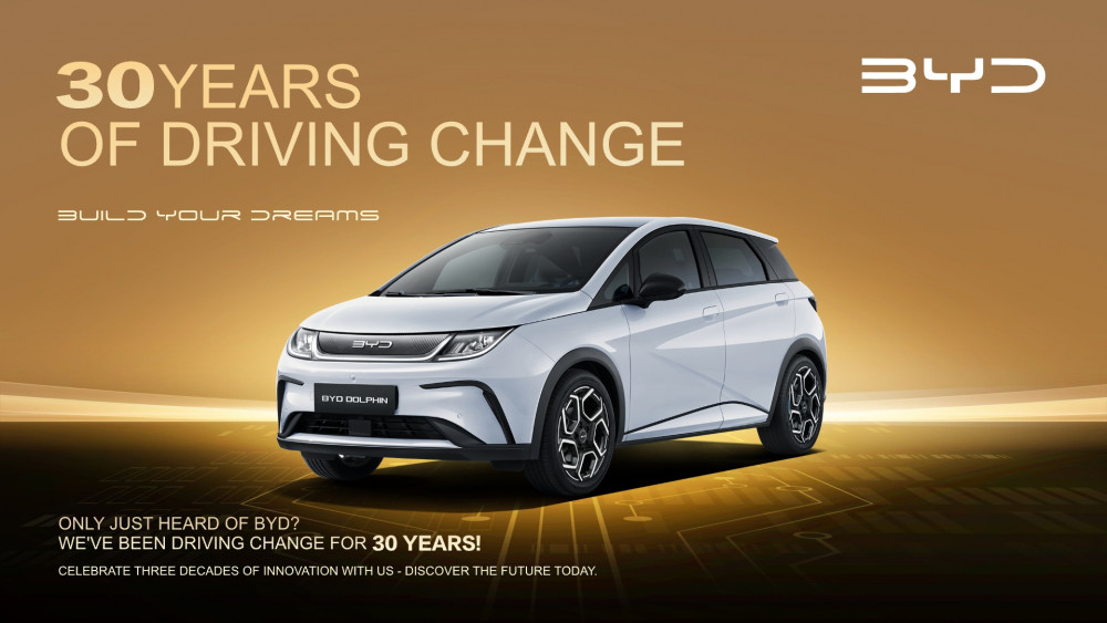 Celebrate with great offers at BYD Crewe as BYD turn 30 (Swansway).