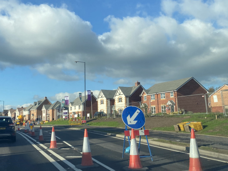 Roadworks on the Birmingham Road in Hatton (image by James Smith)