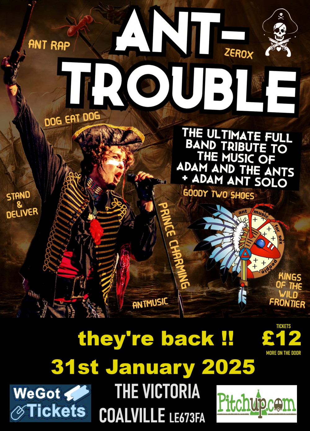 Ant Trouble playing live at The Victoria, Whitwick Road, Coalville