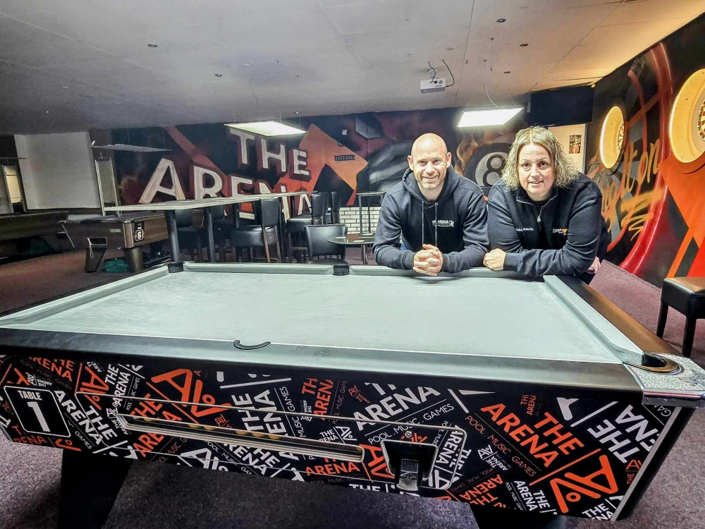 The Arena, High Street, was taken over by Lawrence Thomason and Lyndsey Roberts (owner of Dishers), from Crewe, on July 1, changing the venue from 'Off The Rails' (Ryan Parker).