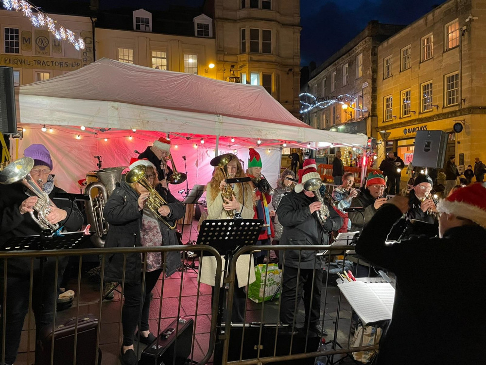 Frome Town Band at the lantern parade (image via Frome Town Council)