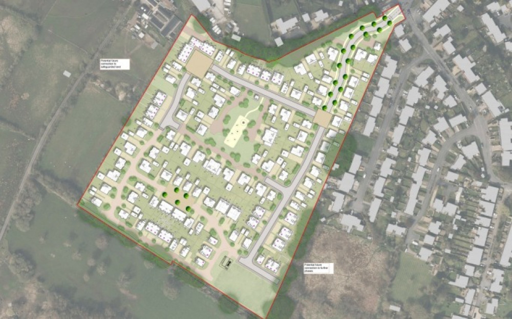 The proposed new Bellway Estate in Wilmslow (Image from consultation documents).