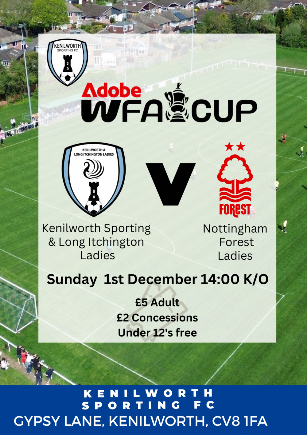 Kenilworth & Long Itchington Ladies v Notts Forest FA Cup Game Kenilworth & Long Itchington Ladies v Notts Forest FA Cup Game