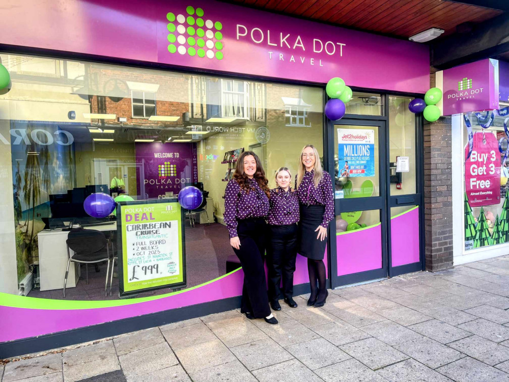 Polka Dot Travel Crewe, Market Street, launched at 9.15am on Monday 25 November, becoming the travel agent's 16th UK branch (Nub News).