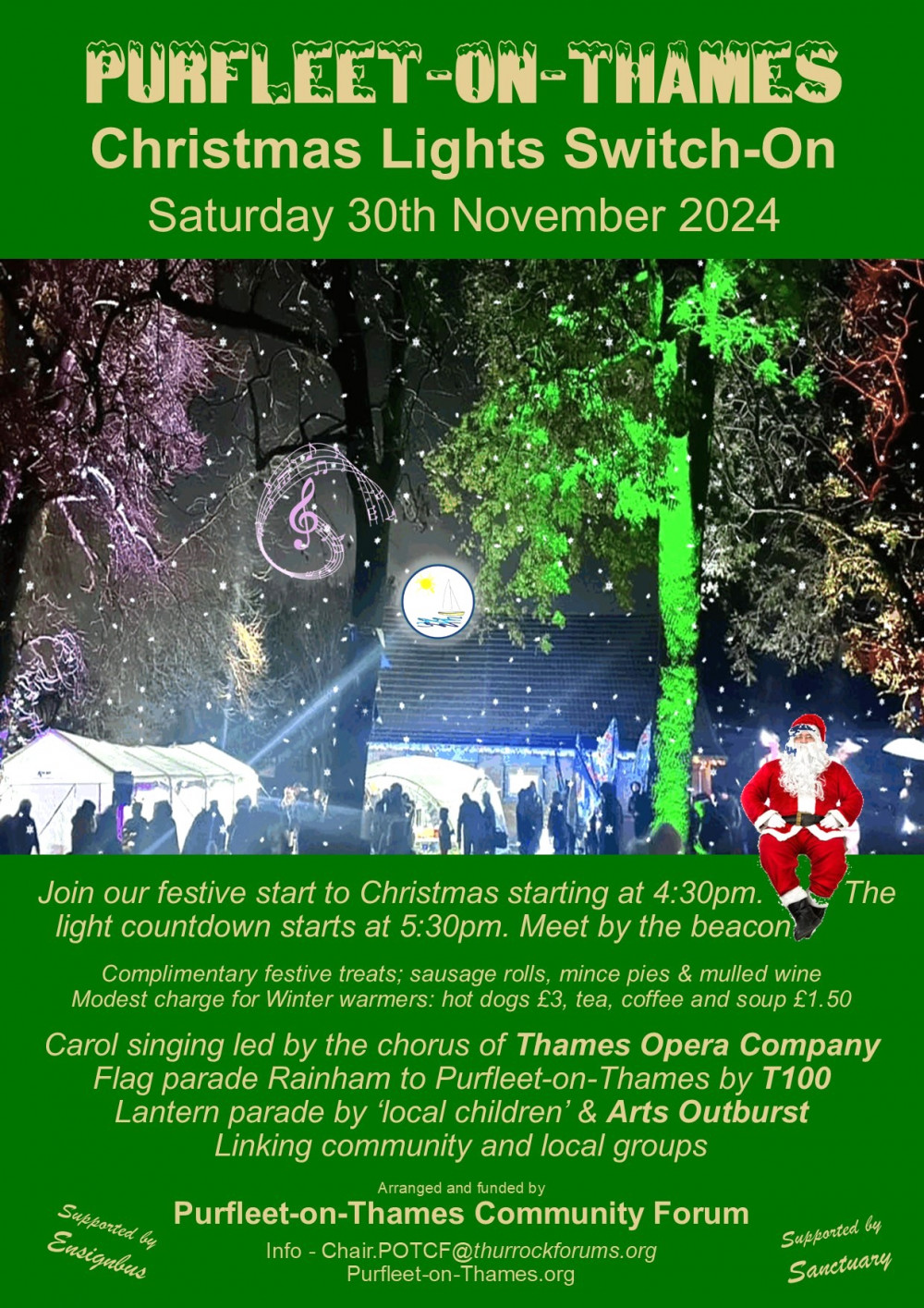 Purfleet-on-Thames Christmas light switch on Purfleet-on-Thames Christmas light switch on