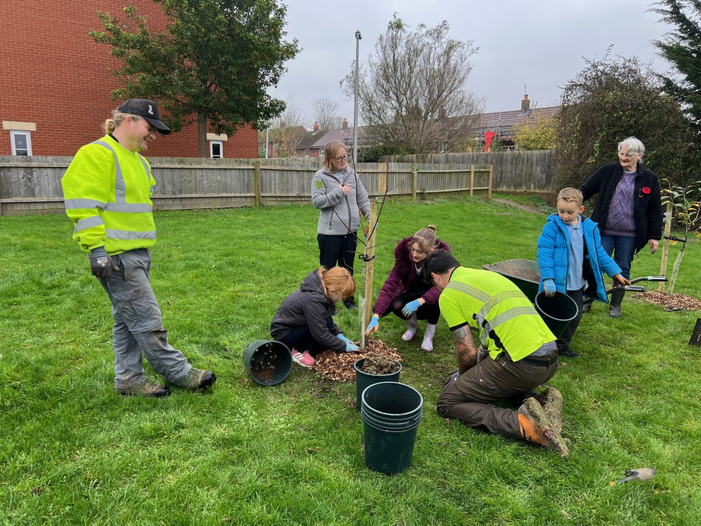 New community orchards have been planted in Warwick and Stratford (image via Warwickshire County Council)