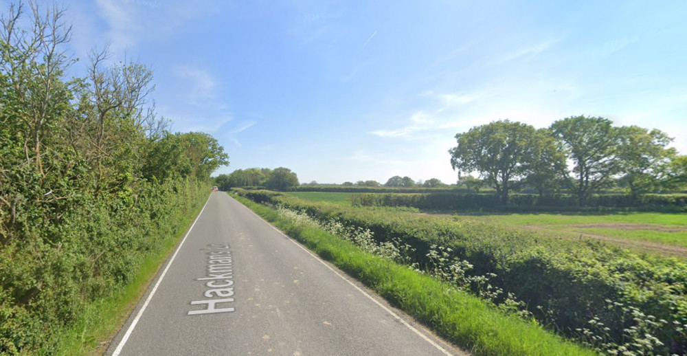 Did you travel on Hackmans Lane on Sunday afternoon? (Credit: Google Street View)