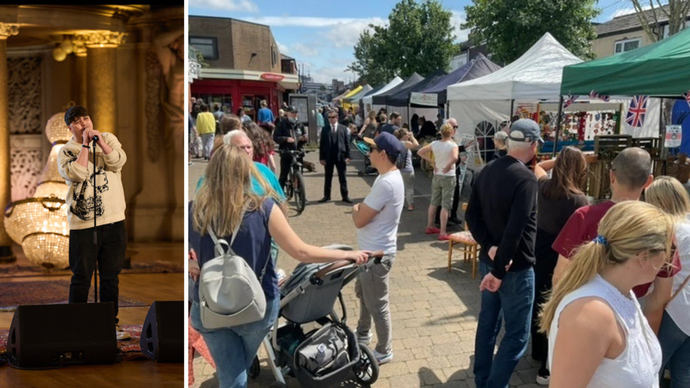 Voice UK star and Edgeley local James Barlow will be giving a live performance on Castle Street this weekend, and there will also be a festive market (Images supplied)