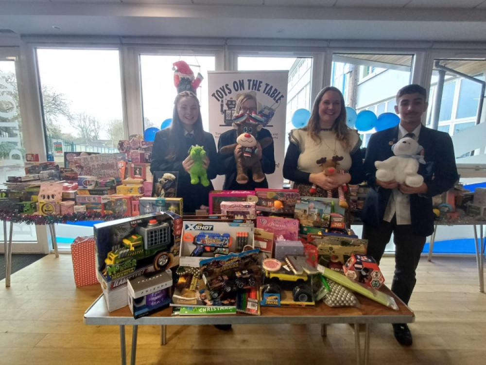 Ivanhoe School students were involved in last year's Toys on the Table appeal. Photos: Supplied