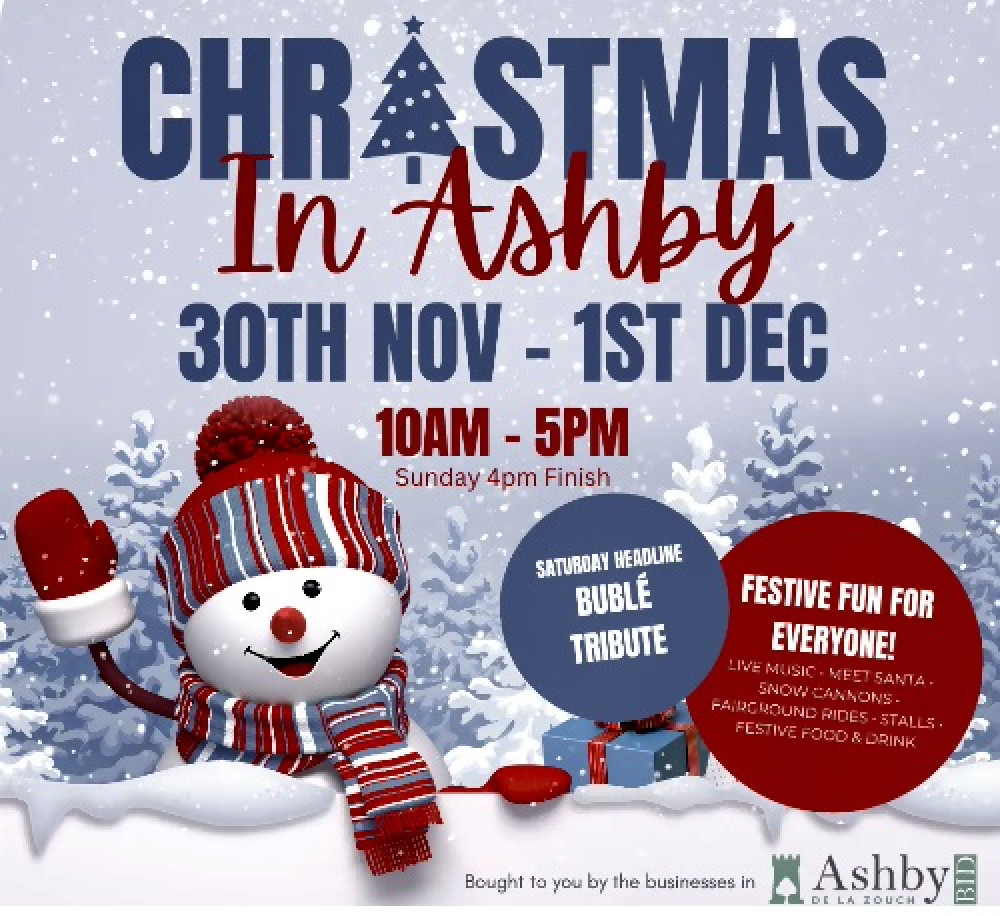 The Christmas Fair is in Ashby de la Zouch Town Centre this Saturday and Sunday