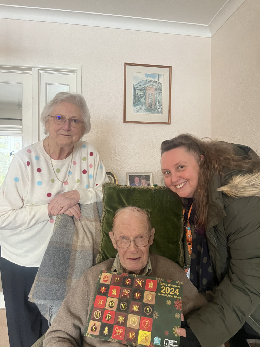 Community engagement manager, Zoe Cooper, delivering one of the amazing Right at Home South and Mid Cheshire advent calendars. (Photo: Right at Home)  