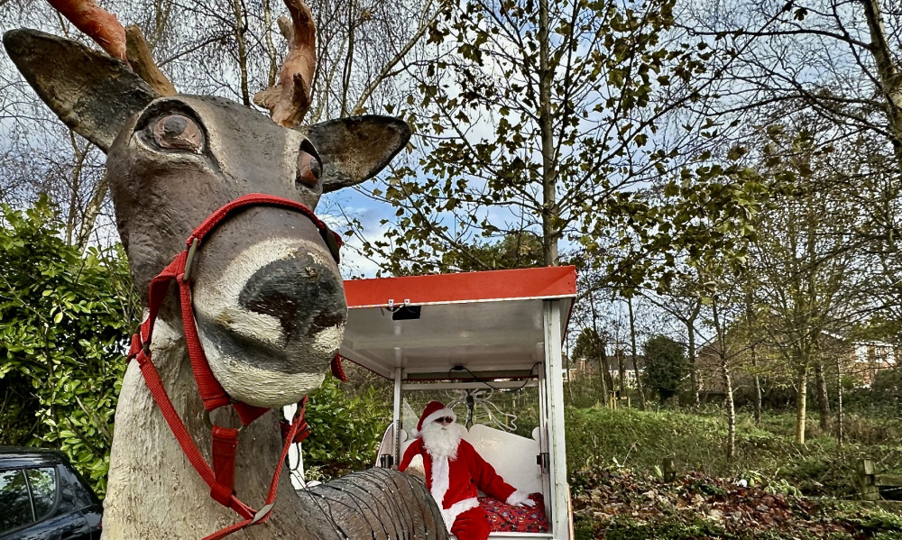 Santa and his reindeer paid a visit to the Ashby Connect event at The Beeches this week. Photos: Ashby Nub News