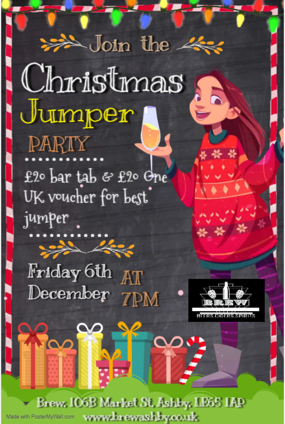 Xmas Jumper Party Christmas Jumper Party event at Brew, 106B Market Street, Ashby-de-la-Zouch