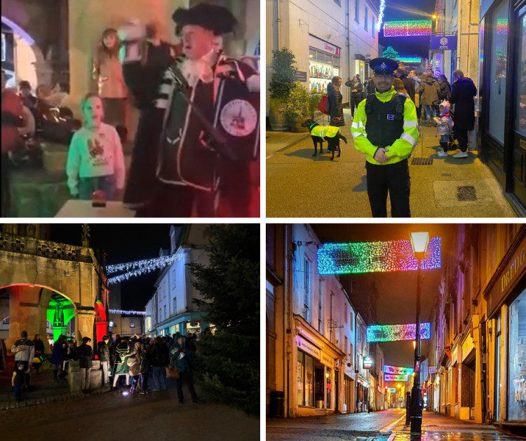 Amy Fairhurst takes centre stage, illuminating Shepton Mallet’s Christmas tree and town centre in a magical festive moment.