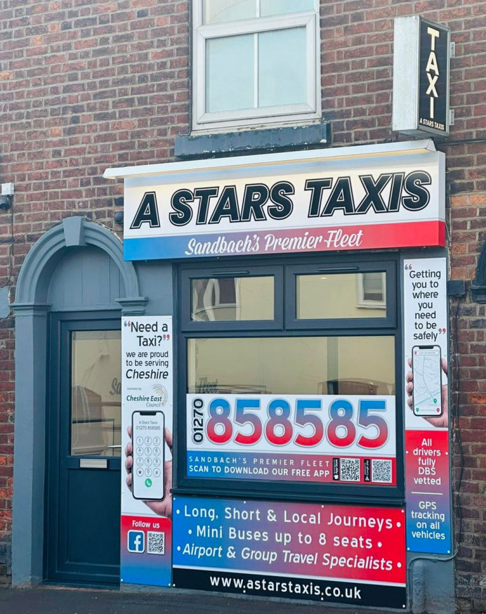 A new taxi firm, A Stars Taxis opened in Sandbach today (Monday) (Photo: Nub News)