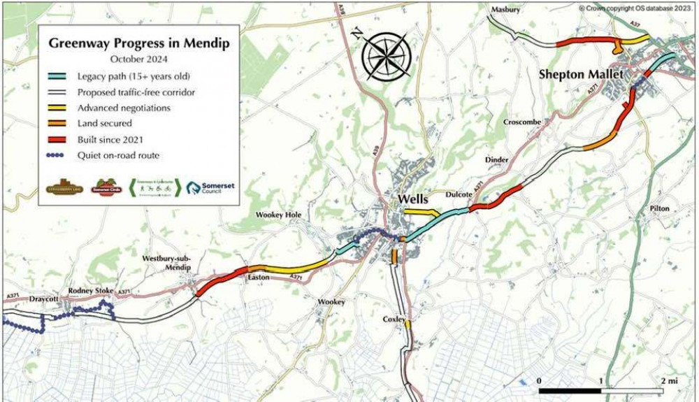 New sections of the Strawberry Line near Wells will connect Easton and Haybridge, enhancing routes for pedestrians and cyclists.