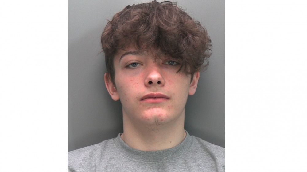 The missing teen is described as being 6ft tall, of slim build with brown curly hair (Image via: Cheshire Constabulary)