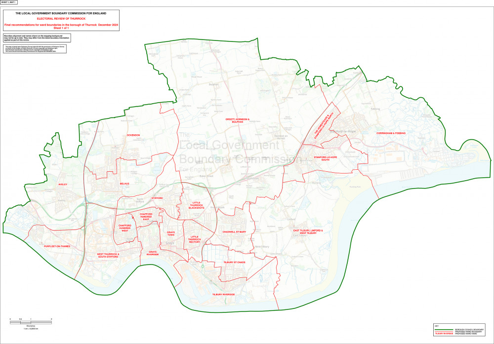 The new names and boundary map. 