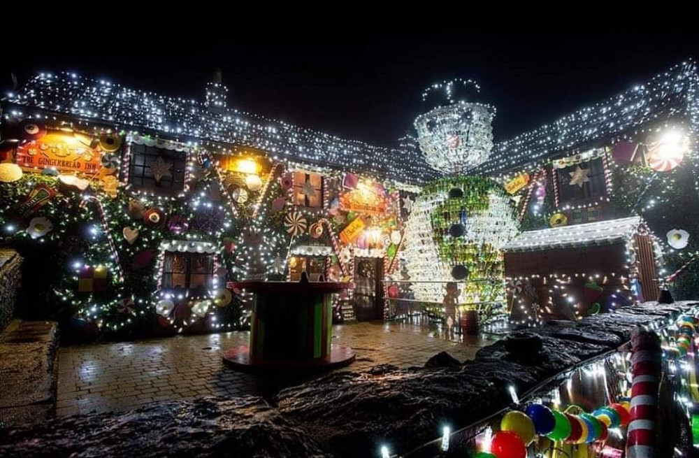 The Queen Victoria Inn in Priddy lights up Somerset with its dazzling Christmas display, raising funds for Children’s Hospice South West. The Queen Victoria Inn in Priddy lights up Somerset with its dazzling Christmas display, raising funds for Children’s Hospice South West.
