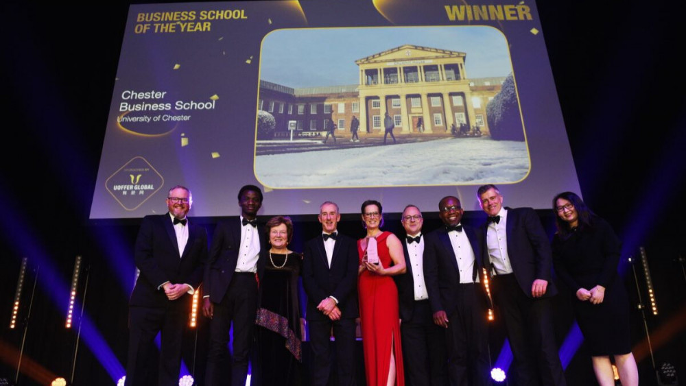 Chester Business School earned the top award at the Times Higher Education awards (Image via: University of Chester) 