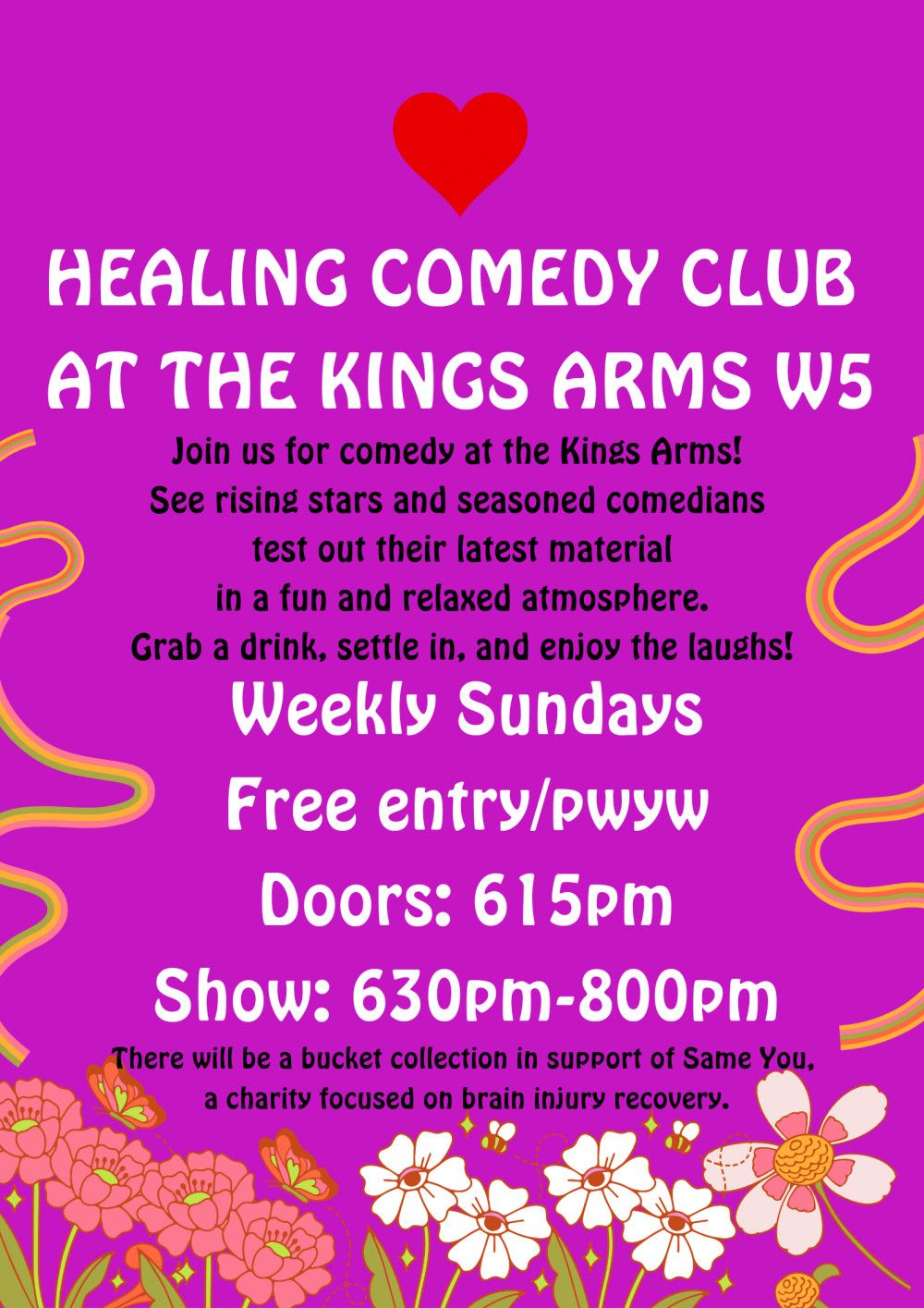 Healing Comedy Club at the Kings Arms W5 