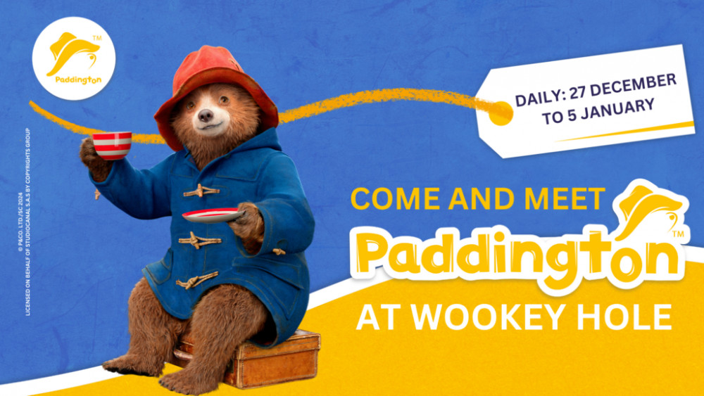 Come and see Paddington in the Wookey Hole Theatre, after the Circus Show at 12pm, 1.30pm and 3pm. 