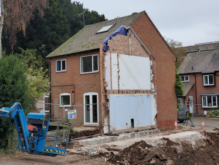 The works at Priory Mews (image by Geoff Ousbey)