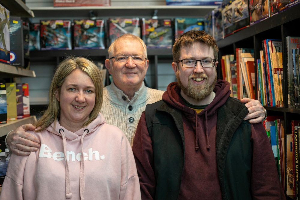 Lindsay, Paul and Mark Boyland, owners of Chester Model Centre (Image via: Chester Model Centre)