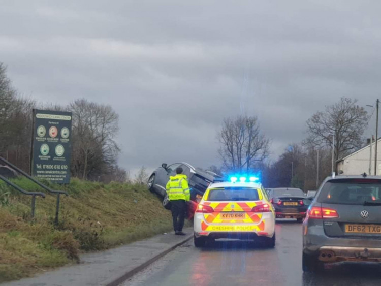 Police were called to a two vehicle accident in Middlewich today. (Photo: Julie Wilcock)