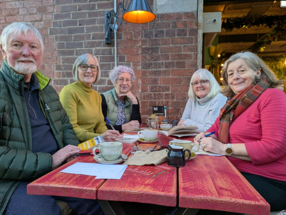 Members of Alsager's Cryptic Crossword Group enjoying their get together. (Photo: Nub News)