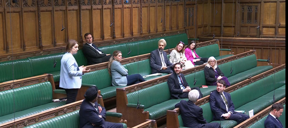 North West Leicestershire MP Amanda Hack in the House of Commons. Photo: Supplied