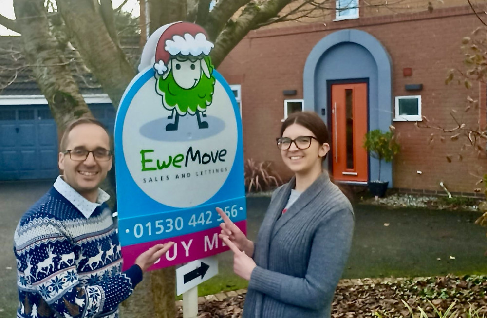 Lewis and Catherine Potter of EweMove Ashby. Photo: Supplied