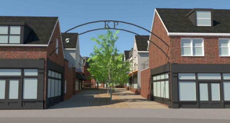 A CGI of the planned knew Knowle shopping precinct (image via planning application)
