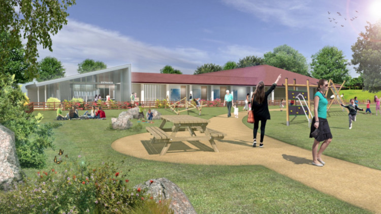 An artist's impression of what the new leisure centre will look like (image via Warwick District Council)