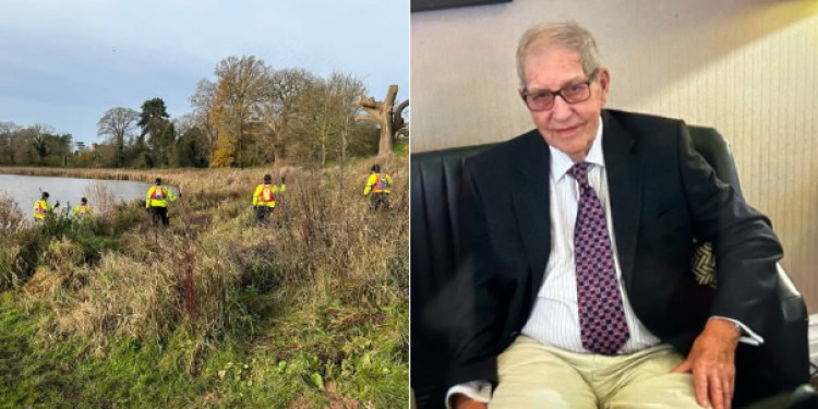 Police are searching for John around local water bodies today (image by Warwickshire Police)